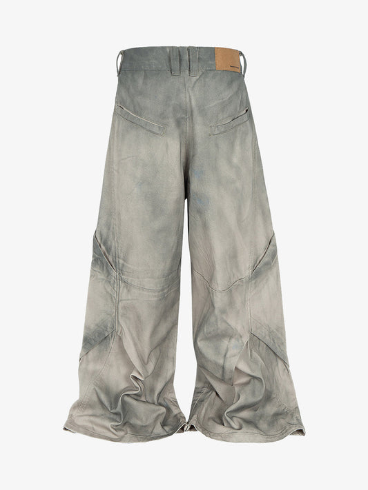 Retro Dirty Dye Baggy Pants 