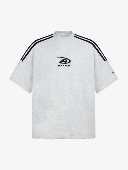 Retro Patchwork Stripe Short Sleeve T-Shirt 