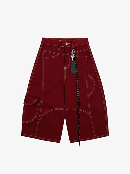 Welt-Embellished Cargo Jorts - 2408 