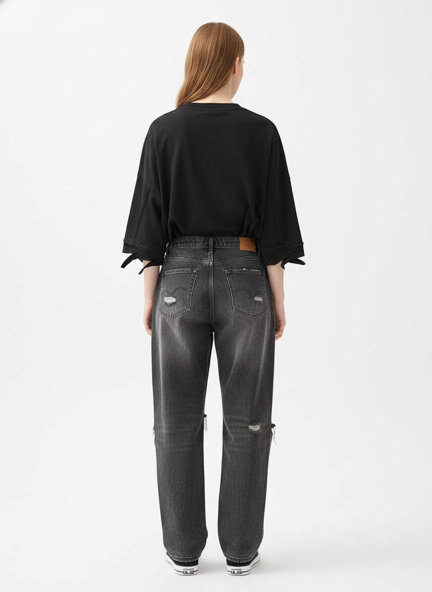 Thesupermade Chain Decorated Oversized T-Shirt - 2278