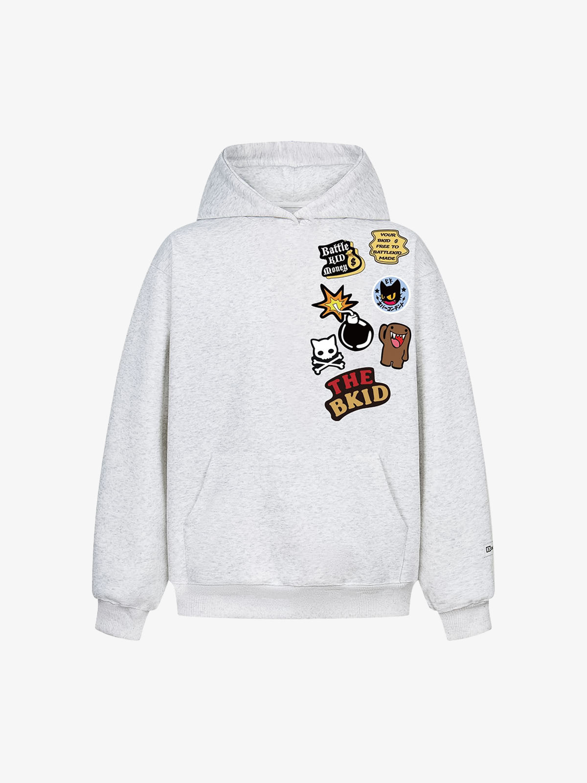 Street Embroidered Letter Badge Hoodie 