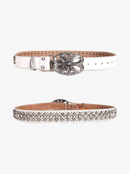 Thesupermade Retro Punk Rhinestone Belt - 2175