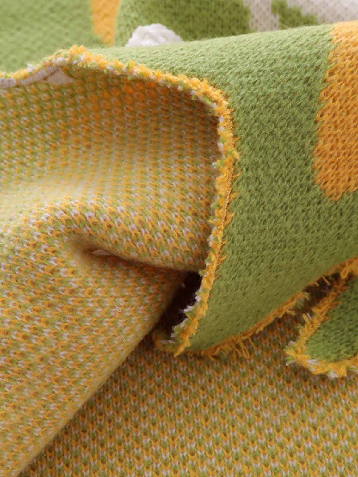 Thesupermade Graffiti Love V-neck Irregular Sweater - 1695 