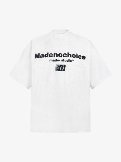 Retro Heavy Starry Sky Print Font Design Short-sleeved T-shirt 