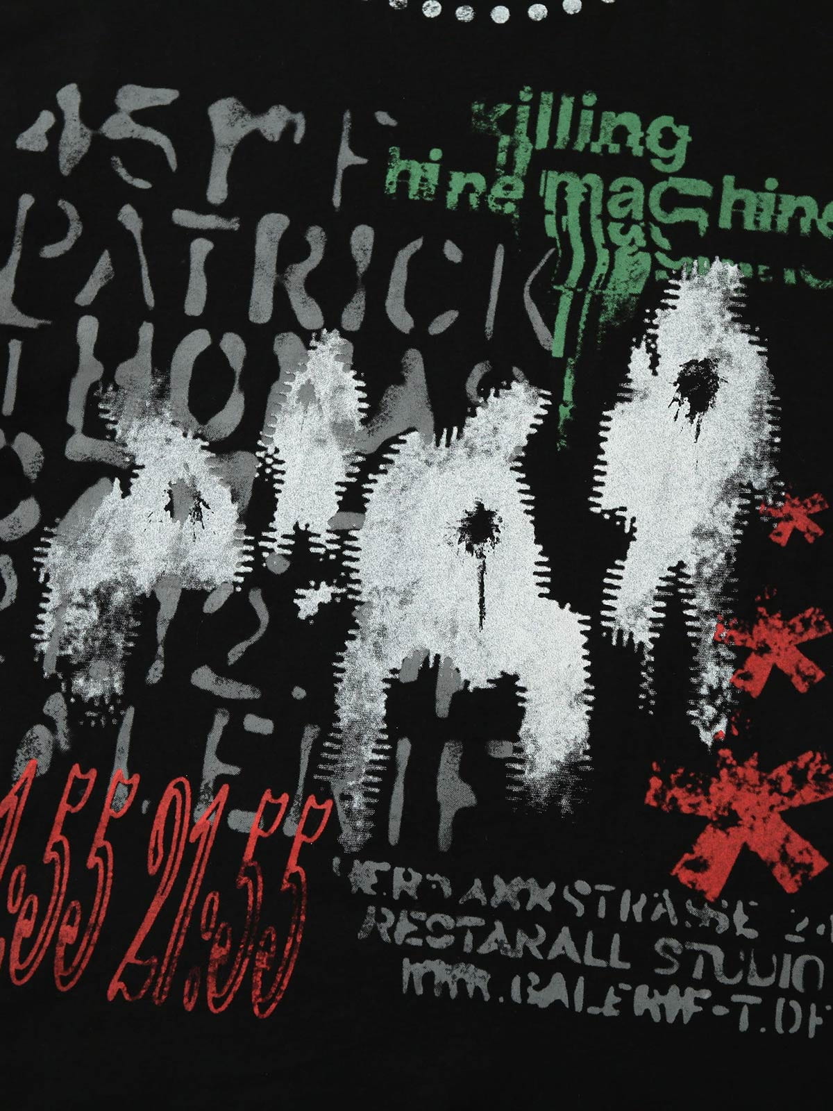 Contrast Color Patchwork Print T-Shirt 