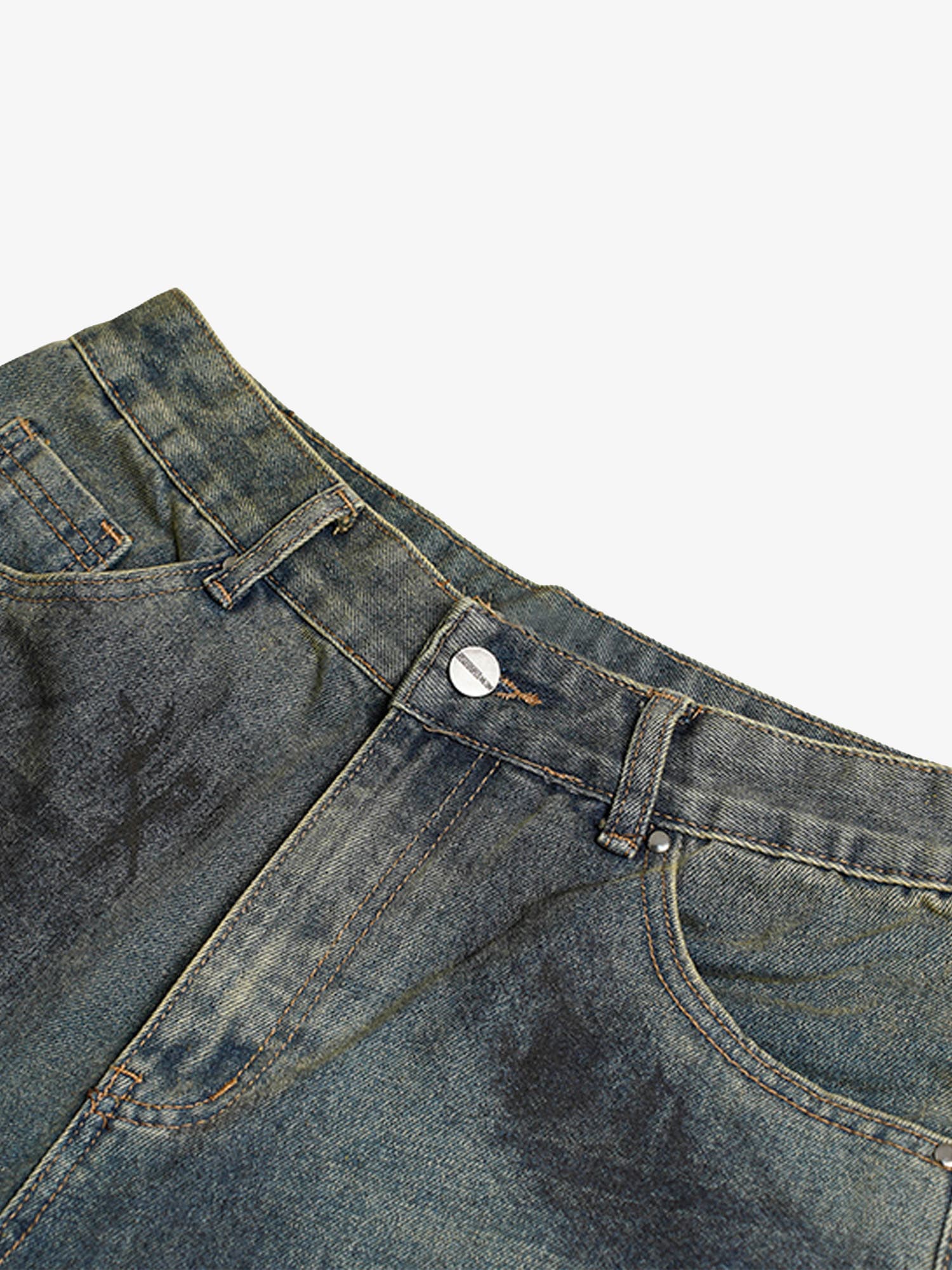 Thesupermade High Street Washed Distressed Denim Shorts 