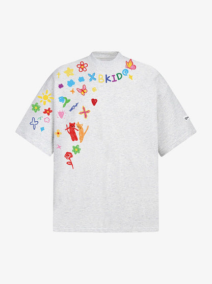 Retro Graffiti Hand-Painted T-Shirt 