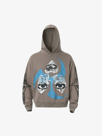 Thesupermade Triple Eye Graphic Hoodies 