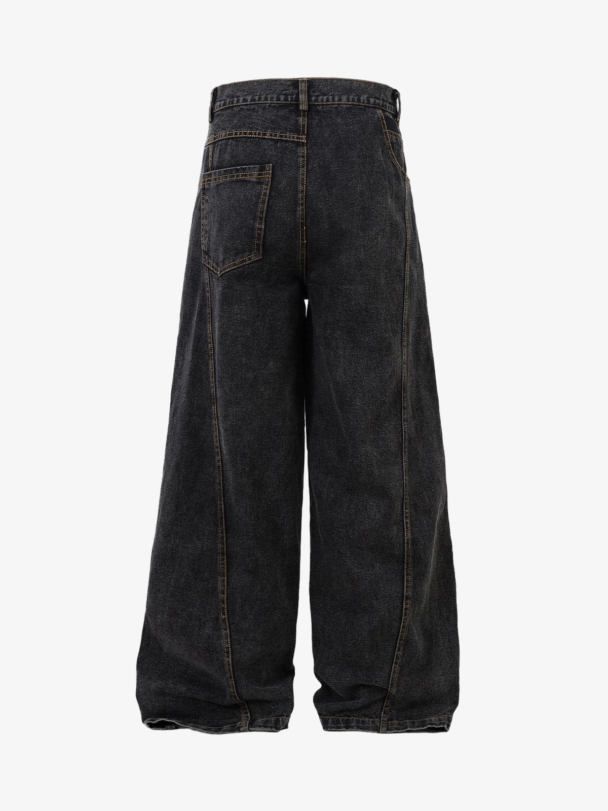 Washed Distressed Deconstructed Split Jeans 