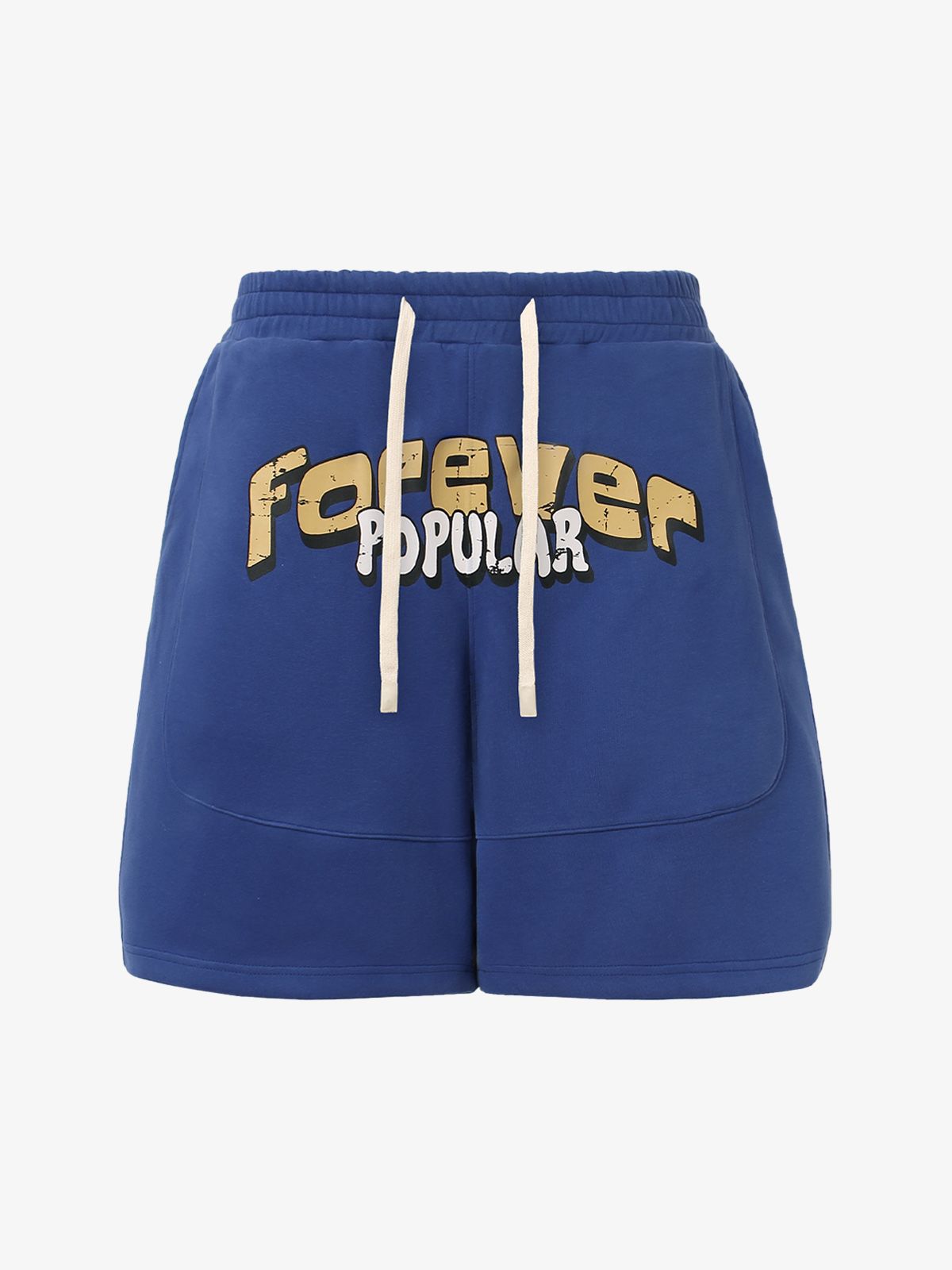 Graffiti Drawstring Cotton Shorts 