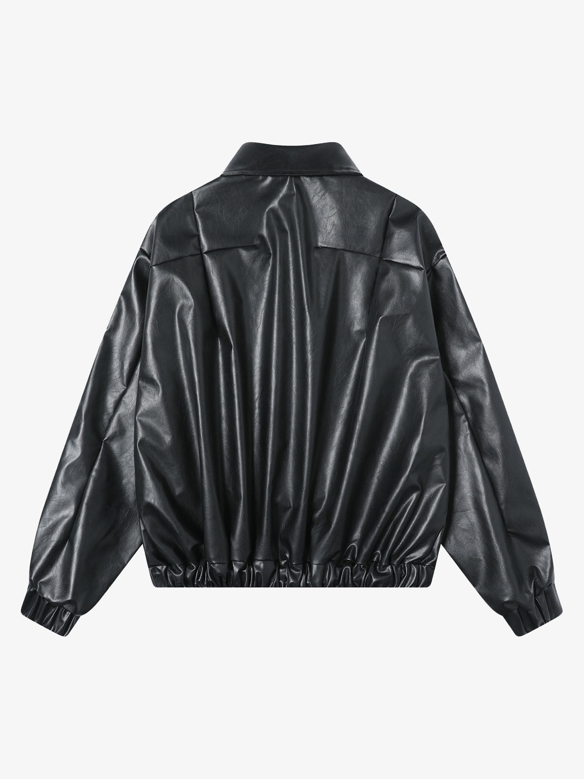 Patchwork Pu Leather Motorcycle Jacket 