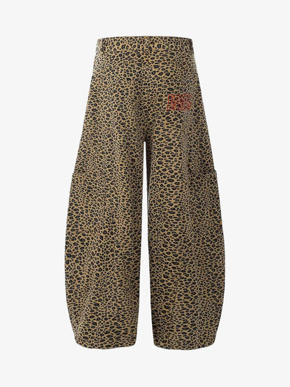 Cheetah Print Barrel Pants - 2416 