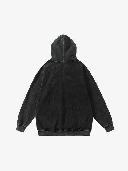 Thesupermade Distressed Gothic Insignia Print Sweatshirt 