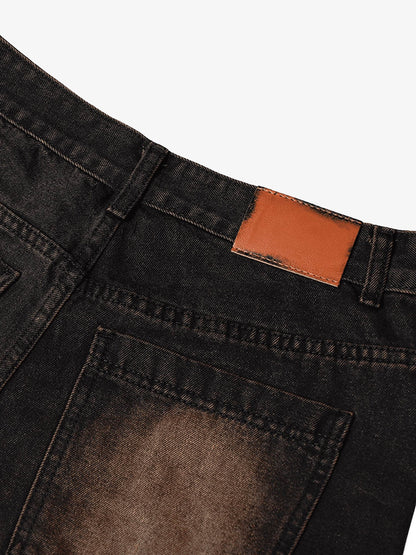 Thesupermade High Street Washed Distressed Denim Shorts 