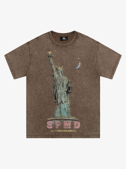 Thesupermade Statue Of Liberty Vintage T-shirt - 2132 