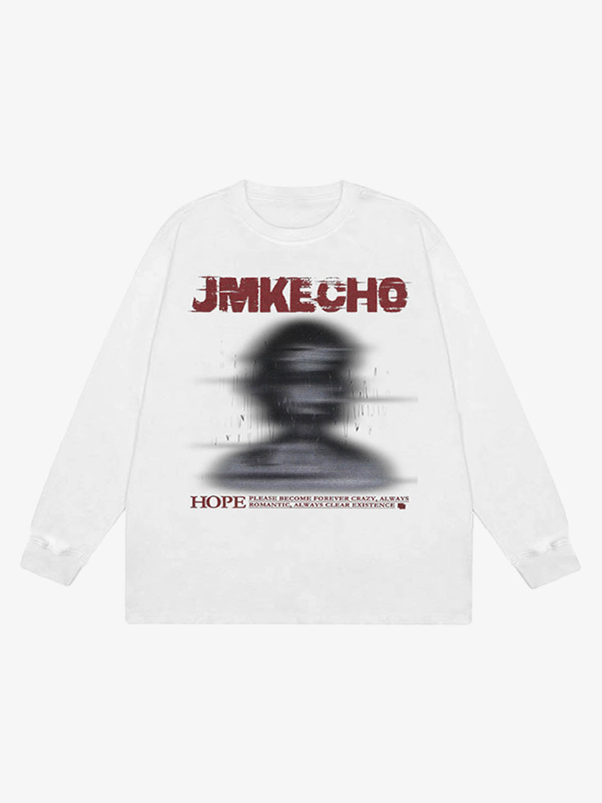 Thesupermade Blurred Silhouette Print Long Sleeve T-shirt 