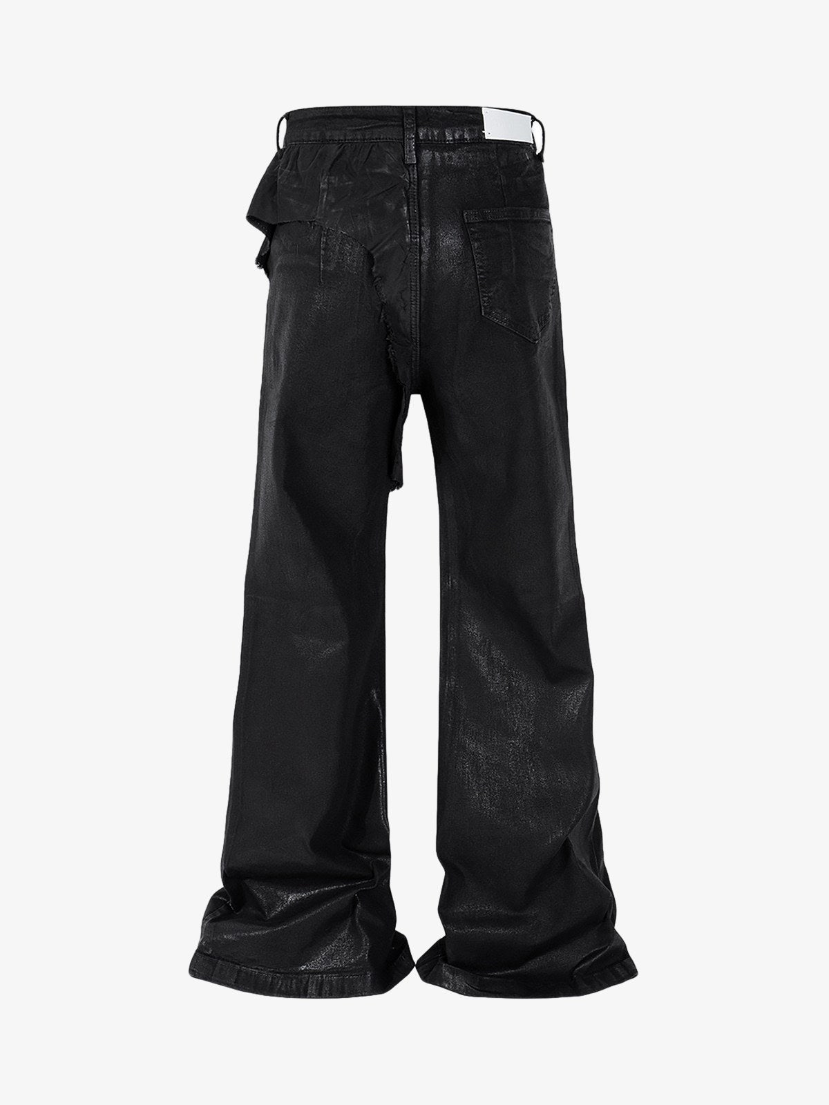 Thesupermade Black Wax Coated Flare Jeans - 2212 