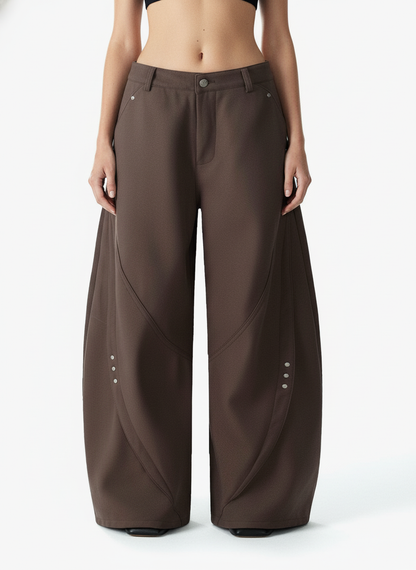 Retro Unisex Barrel Baggy Pants - 2450