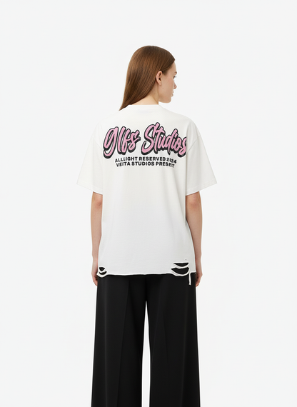 Retro Letter Graphic T-Shirt