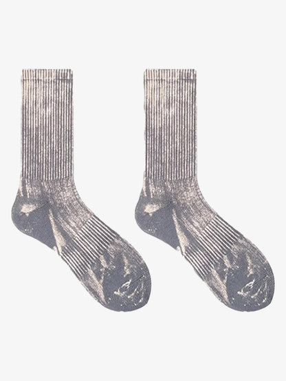 Thesupermade Workwear Distressed Tie-dyed Socks