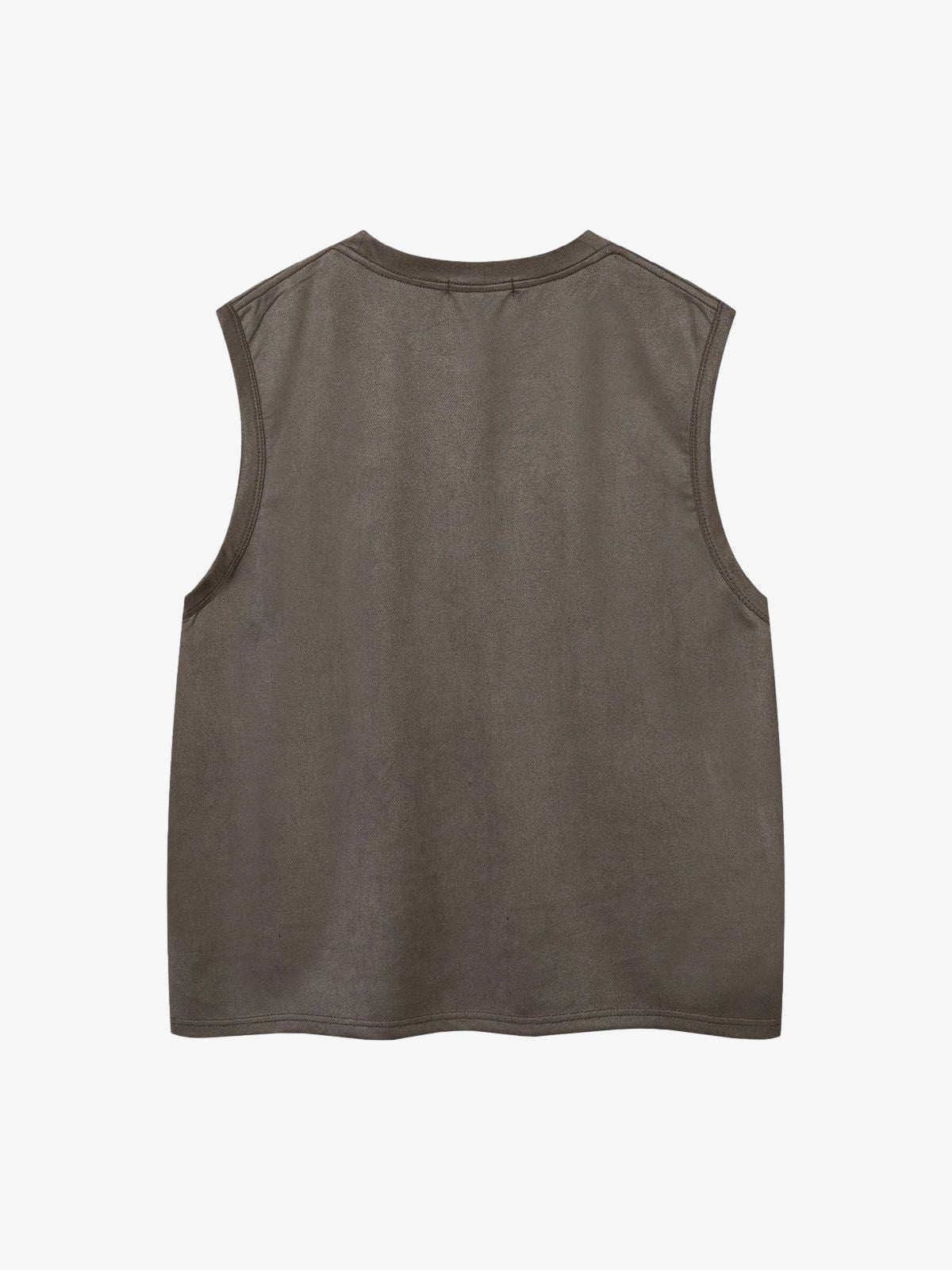 Suede Thorn Embroidered Vest 