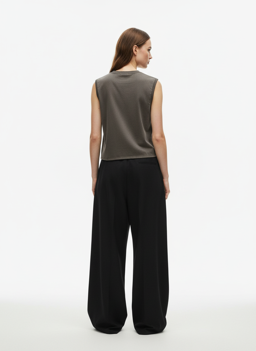 Suede Thorn Embroidered Vest