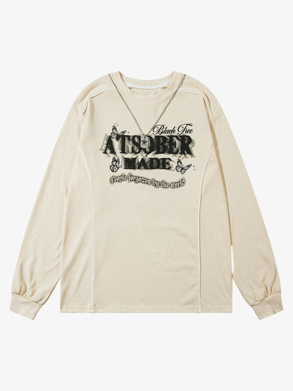 Thesupermade Star Chain Butterfly Long Sleeve T-shirt 