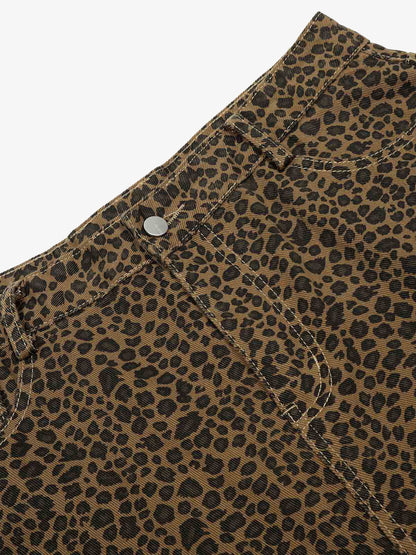 Cheetah Print Baggy Barrel Jorts 