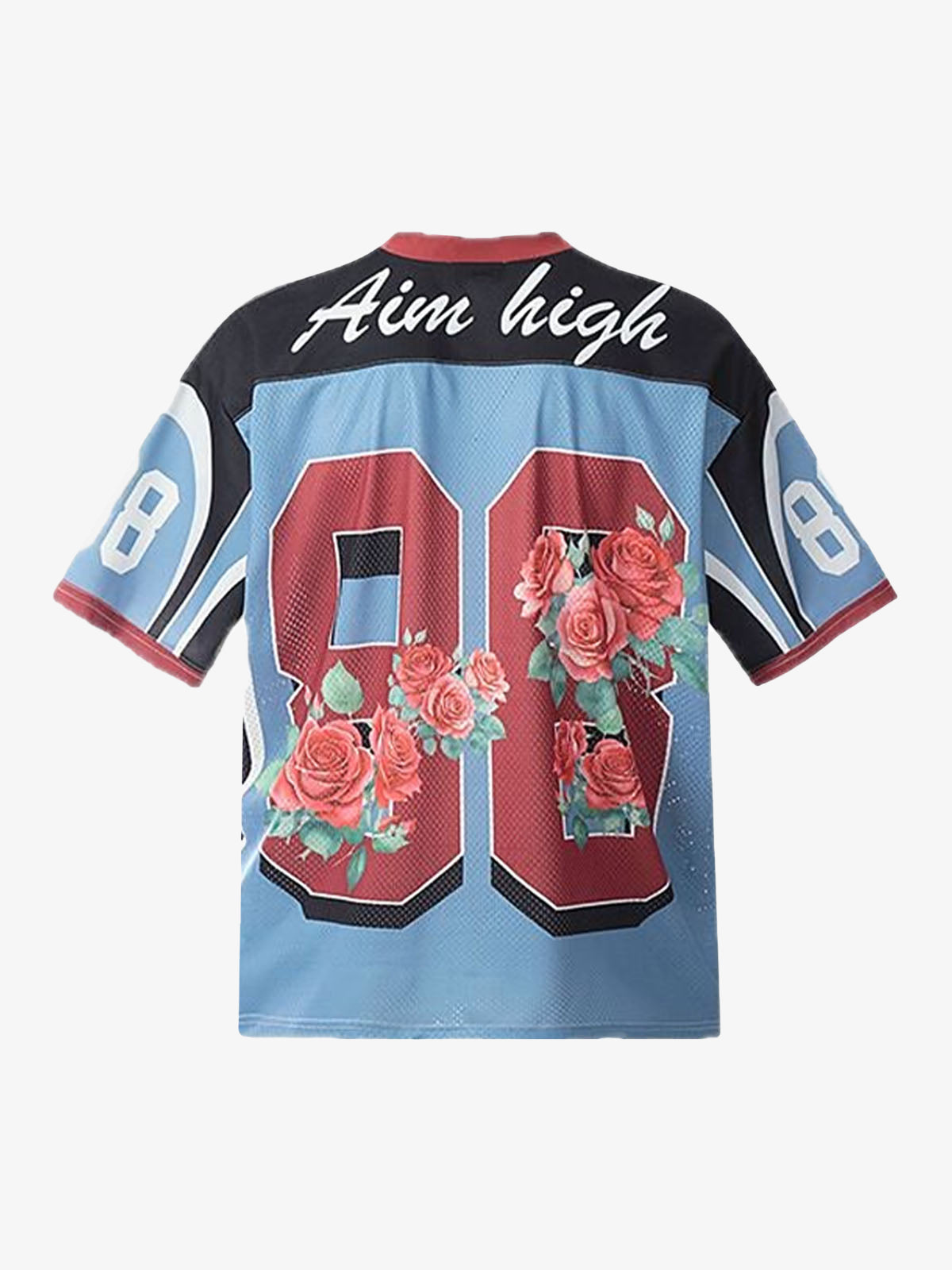 Floral Print Jersey V Neck T-Shirt 