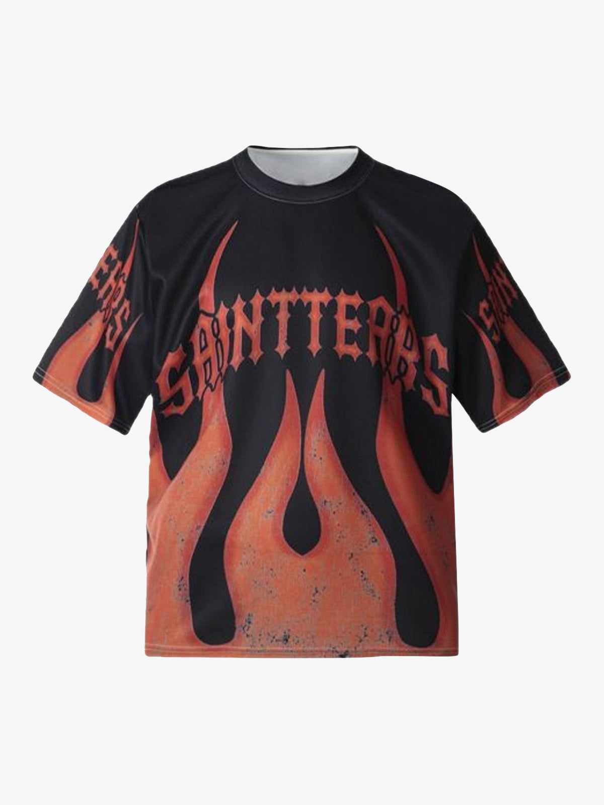 Flame Graphic Crew Neck T-Shirt 