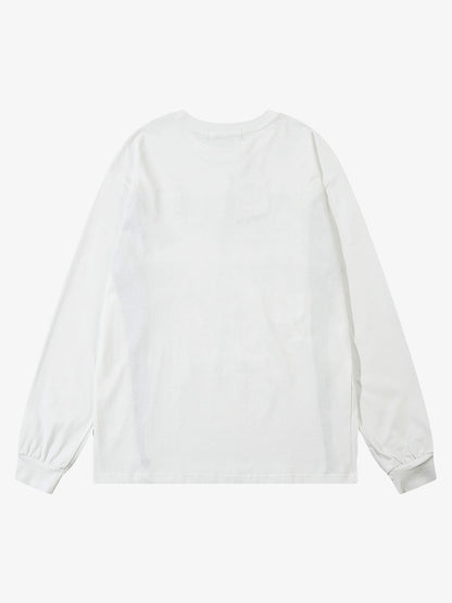 Thesupermade Star Necklace Cross Graphic Long Sleeve T-shirt 