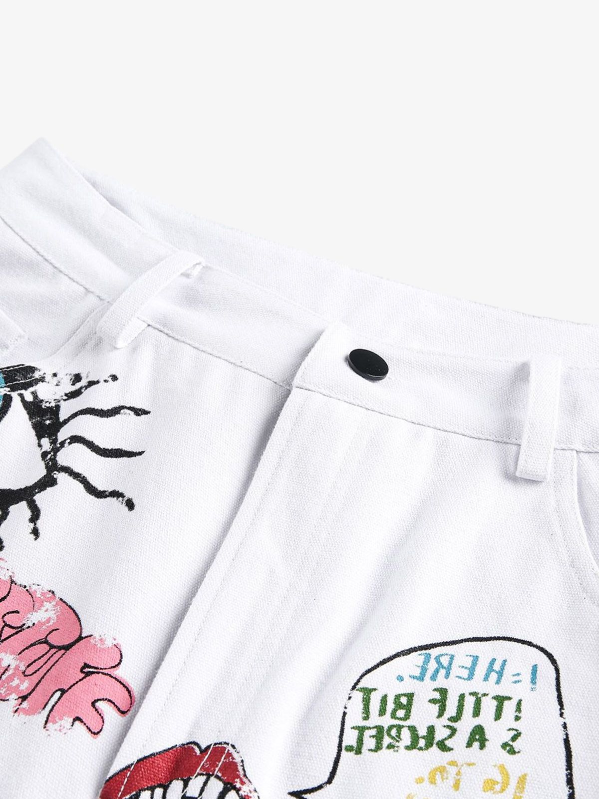 Graffiti Art Denim Shorts 