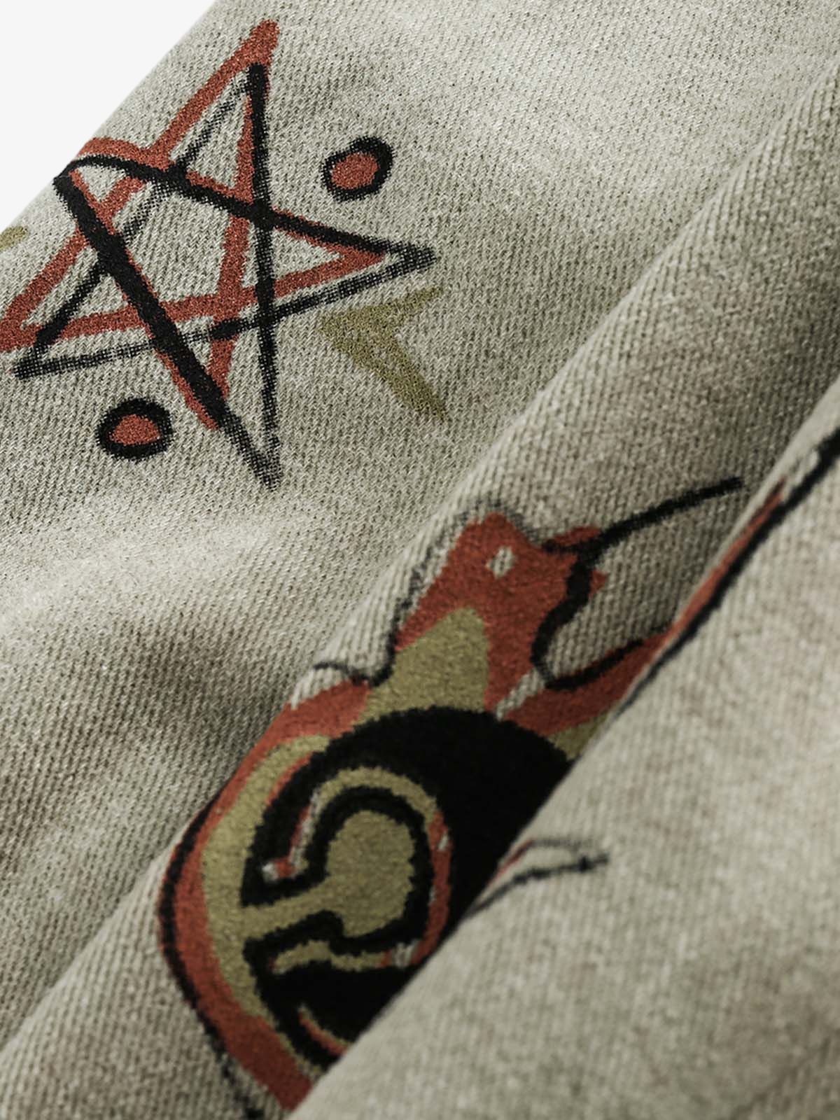 Thesupermade Graffiti Patchwork Lapel Denim Jacket - 2224 