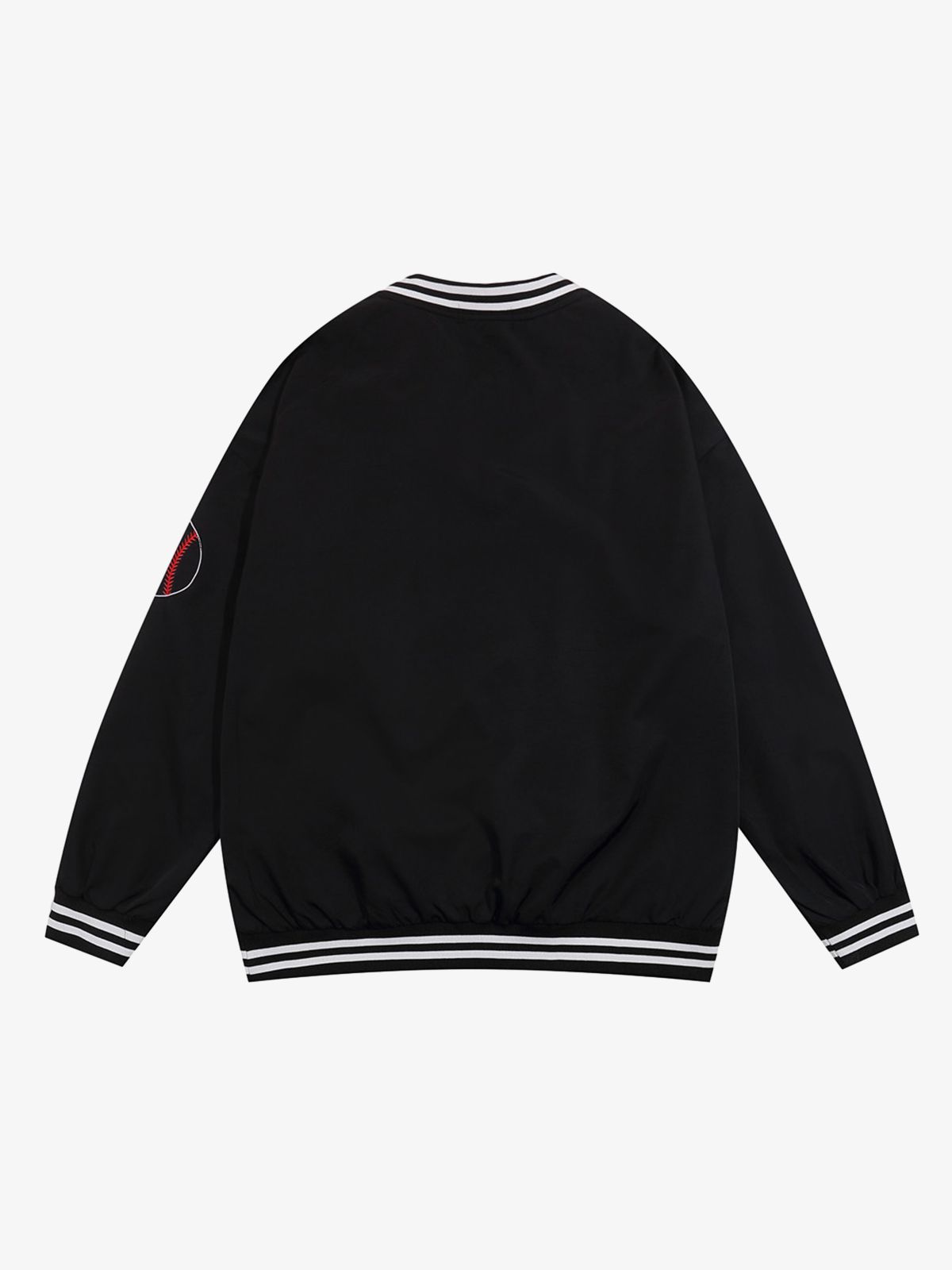 Street V-Neck Baseball-Inspired Sweatshirt 