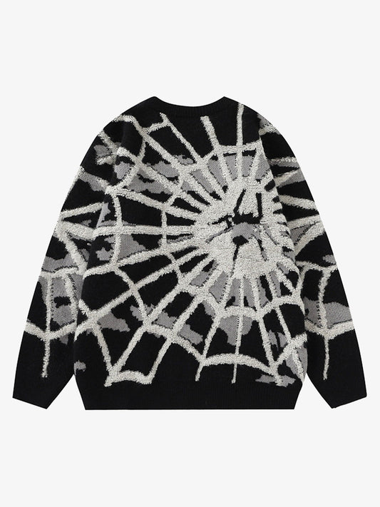 Thesupermade Spider Knit Crew Neck Sweater 