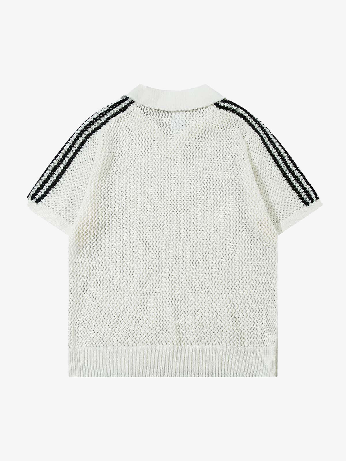 Knitted Short Sleeve Polo Sweater 