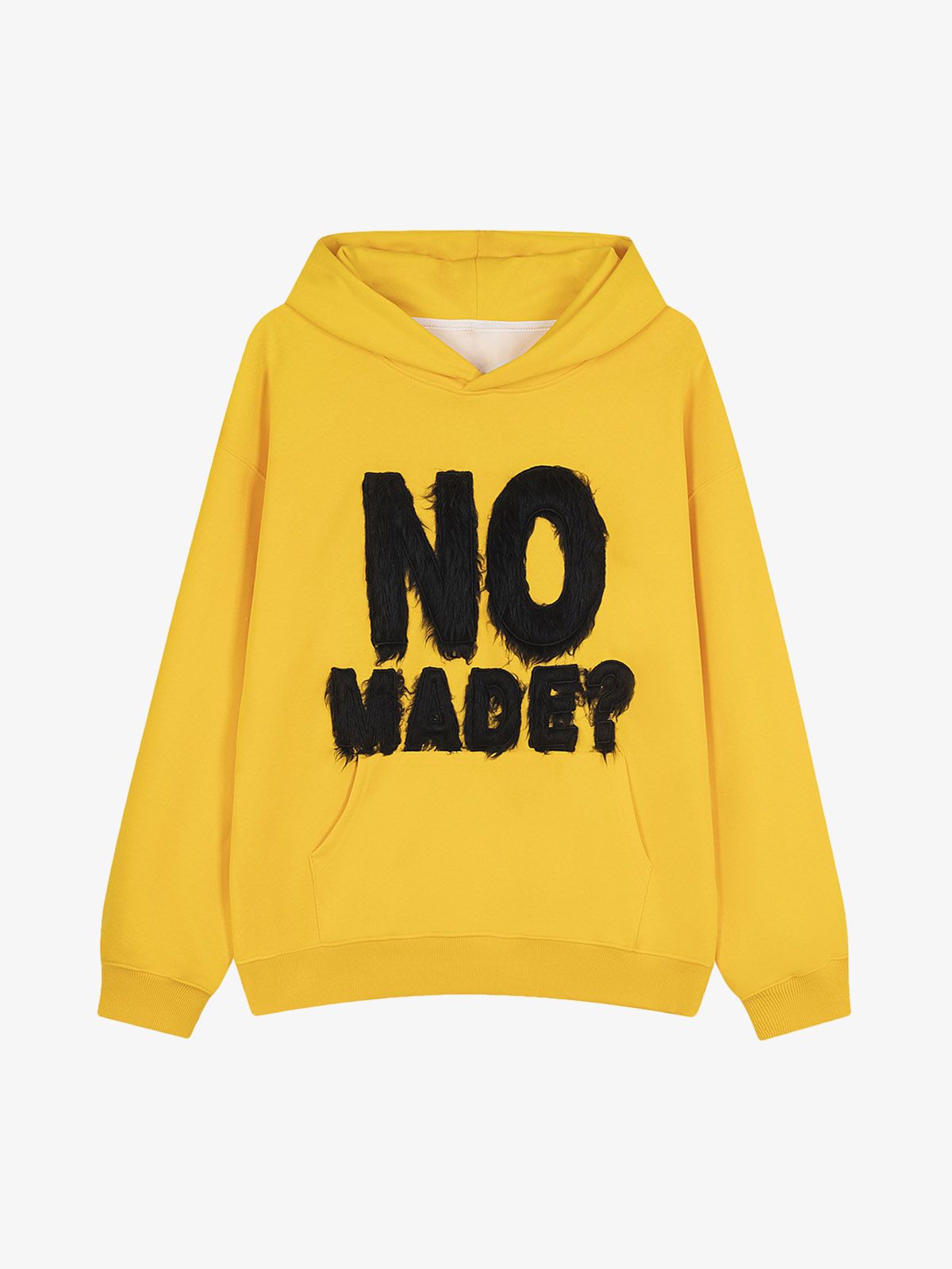 Thesupermade Fur Patchwork Embroidered Stitching Hoodie 