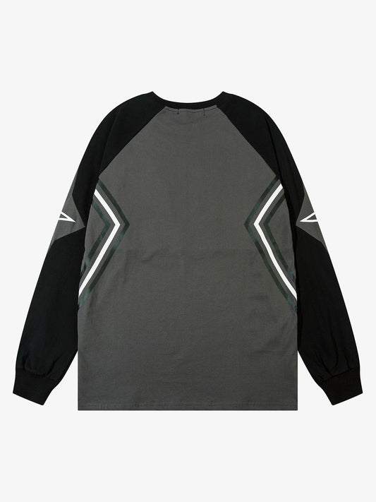 Thesupermade Star Stitched Studded Long Sleeve T-shirt 