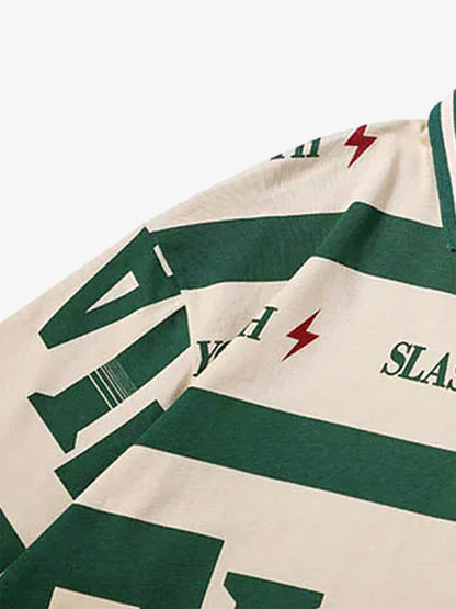 Thesupermade Contrast Color Slash Polo Shirt -1208 