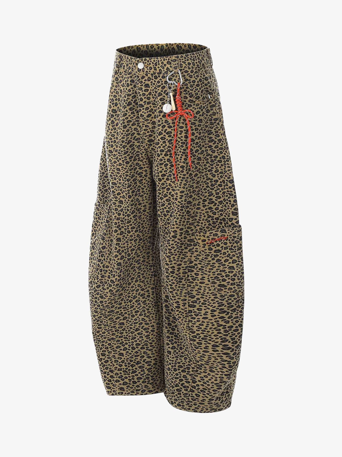 Cheetah Print Barrel Pants - 2416 