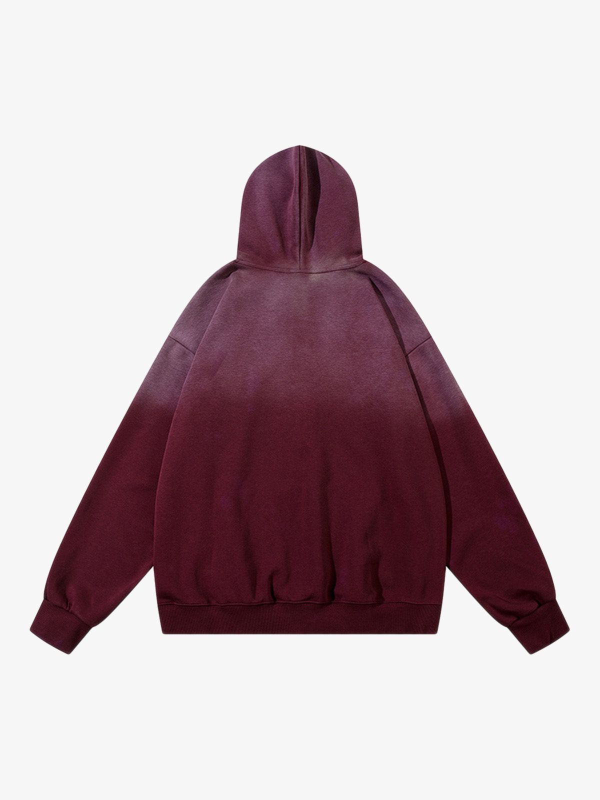 Thesupermade Patch Lettering Embroidered Gradient Color Hoodie 