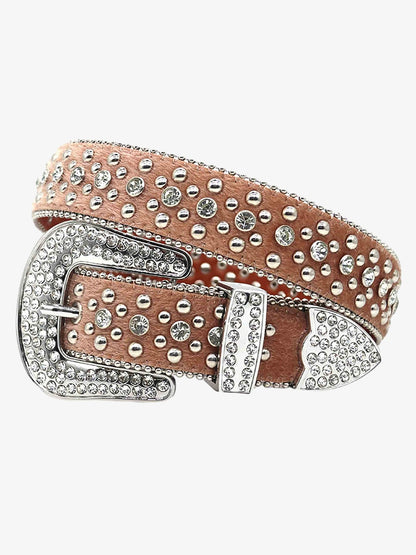 Thesupermade Hip Hop Punk Rhinestone Belt