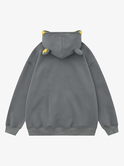 Thesupermade Star Embroidered Hooded Sweatshirt - 1843 