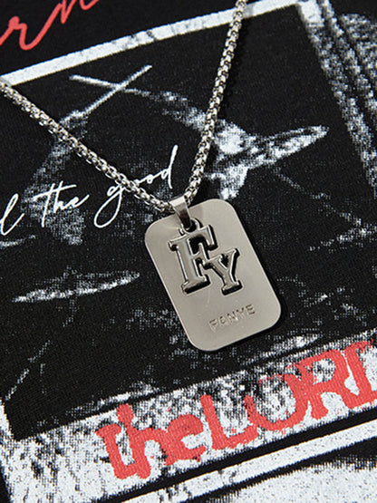 Graphic Rock Singer Print Metal Tag Vest 