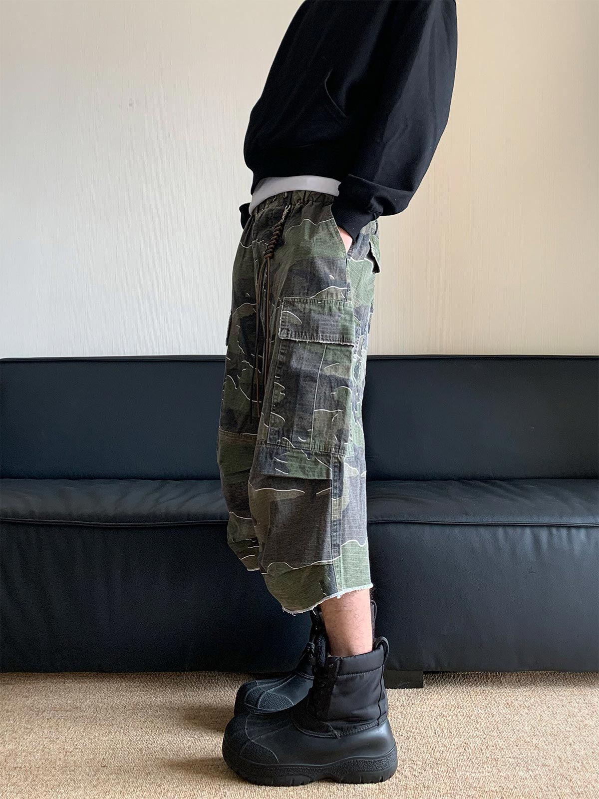 Thesupermade Retro Camouflage Workwear Baggy Jorts 