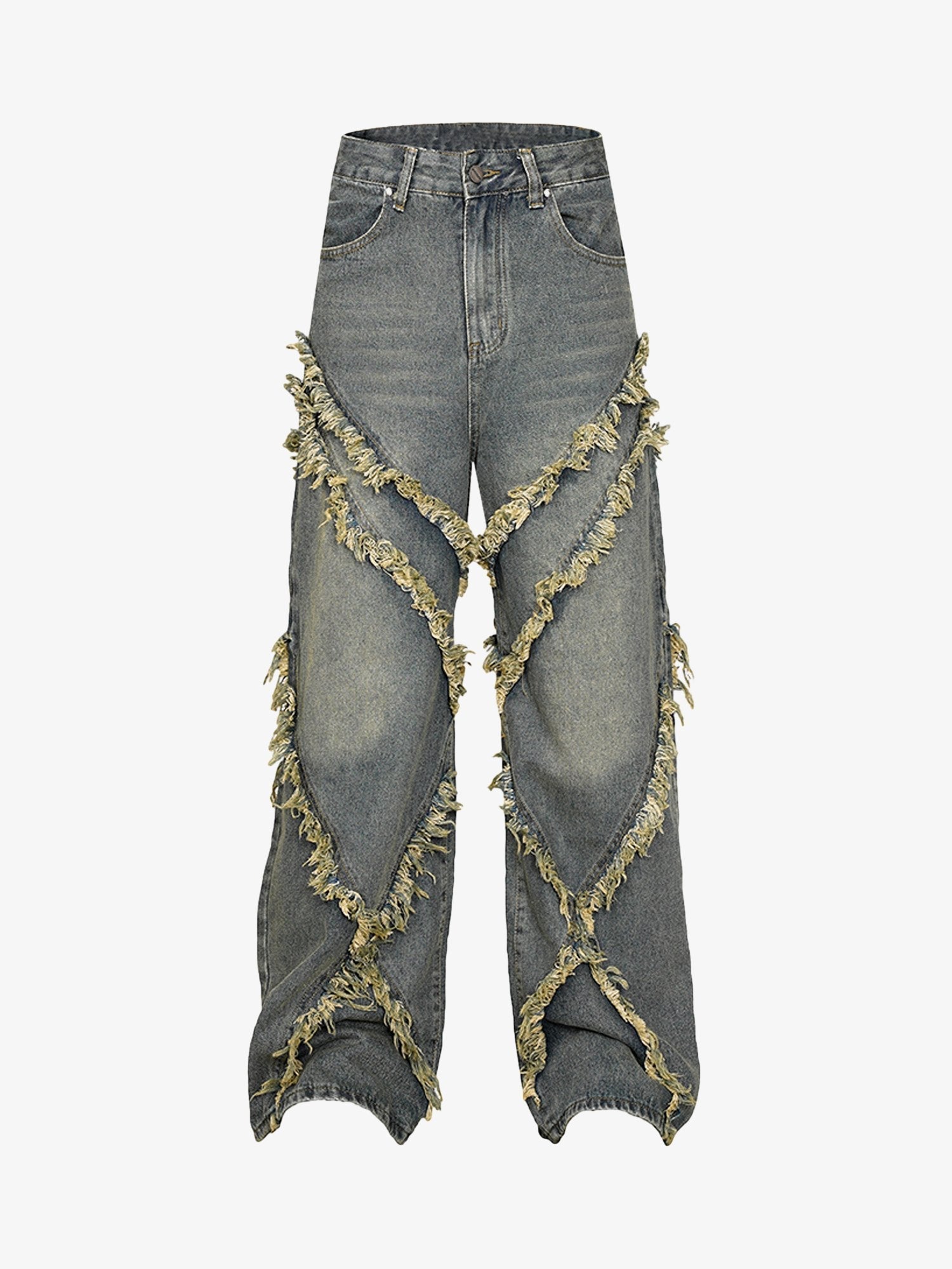 Thesupermade High Street Hip Hop Washed Distressed Jeans - 2069 