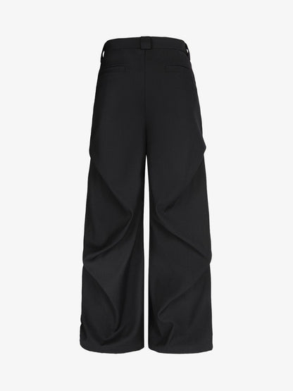 Retro Pleated Drape Cleanfit Pants 