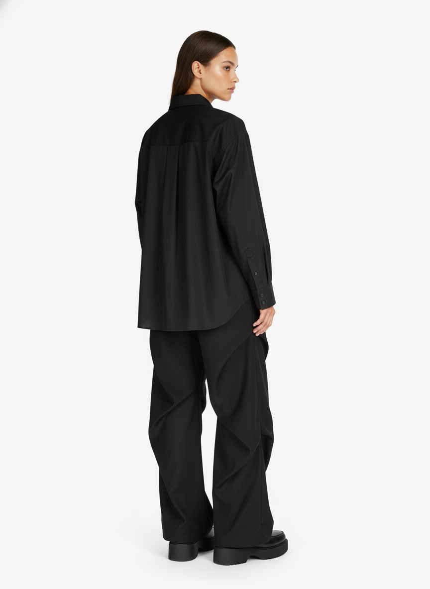 Woven Retro Cleanfit Pleated Drape Pants
