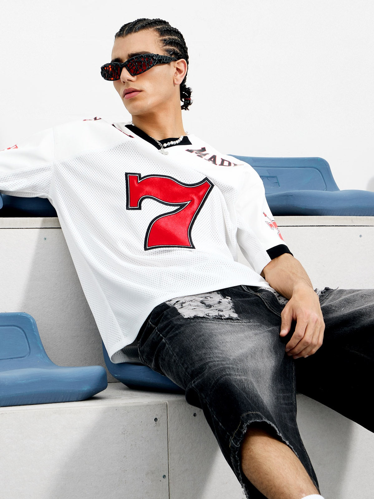 Original "SUPER 7" V-Neck Jersey T-SHIRT - 2400 