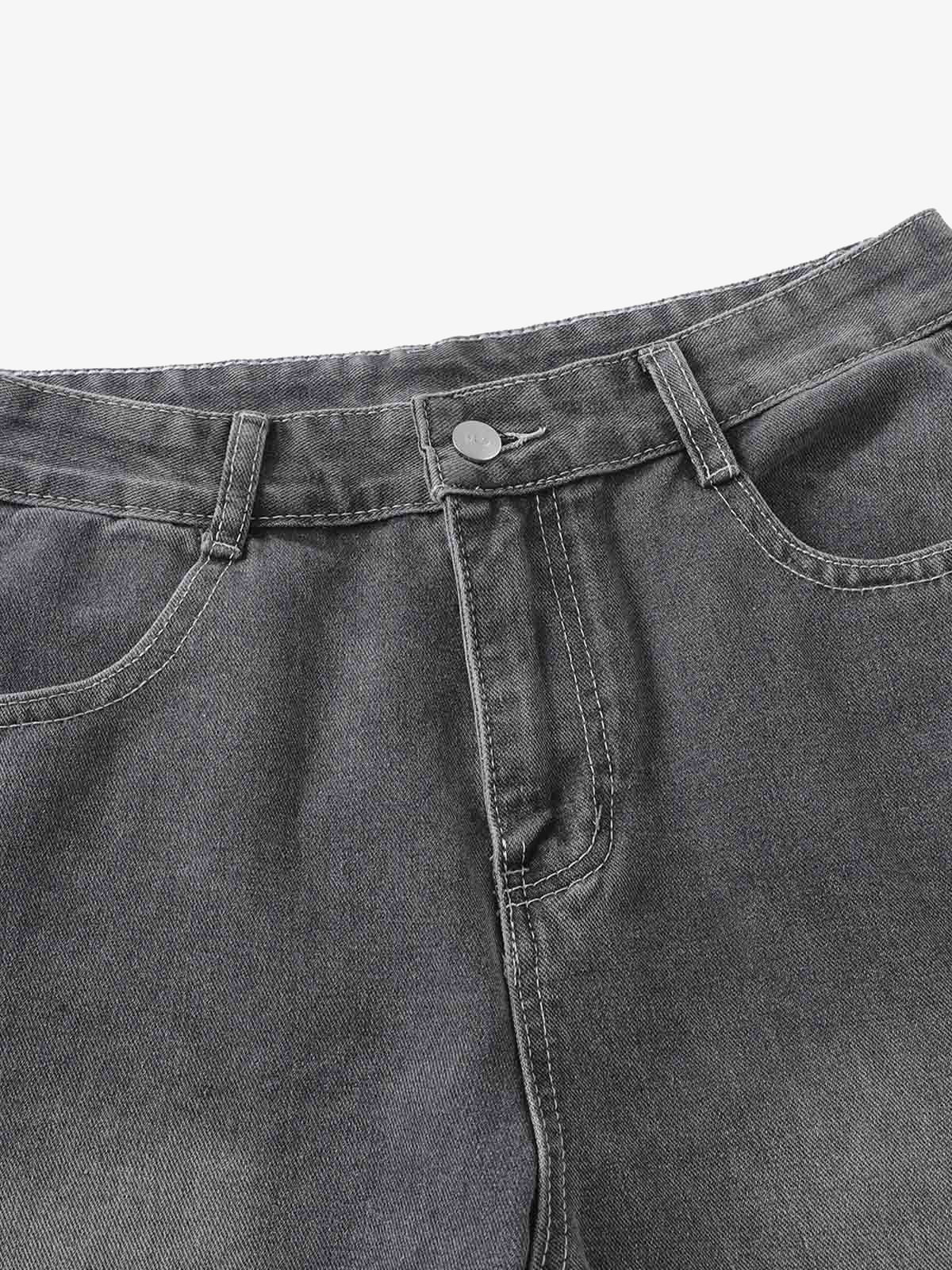 Washed Gradient Flared Jeans 